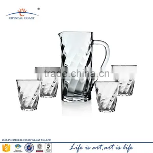 7pcs Handmade Glass Water Pitcher Sets thumbnail-1