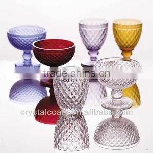 Wholesale Crystal Czech Republic Diamond Shape Wine Glass; Wedding Champagne Cup; Imitation Party Glassware thumbnail-1