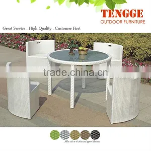 Luxury Wicker Patio Indoor Outdoor Dinner Table Furniture Set thumbnail-1