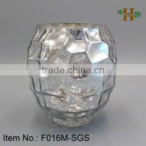 Hot Sale Handmade Mercury Glass Vase Ball Silver Vase thumbnail-1