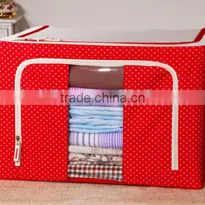 N493 Household Non Woven Box Zipper Foldable Clothing Storage Box thumbnail-6