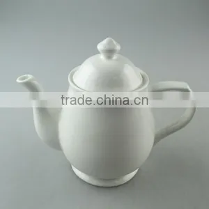 White Ceramic Teapot for Tea/milk/daily Use in Stock thumbnail-1