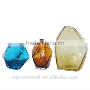 Different Types Irregular Shaped Blown Clear Glass Flower Vase thumbnail-5