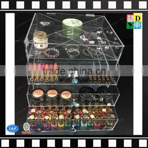 2016 Customized Deluxe Diamond Handle Clear Acrylic Makeup Organizer With 7 Drawer thumbnail-5