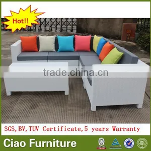 Colorful Outdoor Patio Wicker Sofa Outdoor Furniture thumbnail-1