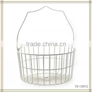 New Design Hot Sale White Color Metal Wire Basket thumbnail-1