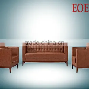 Vintage Leather Sofa Hotel Sofa Living Room Sofa thumbnail-1