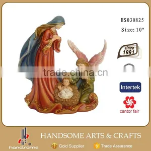 Resin Holy Familay Statue With Angel thumbnail-1