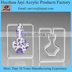 China Manufacturer Wholesale Clear Plexiglass Tall Flower Vase thumbnail-2