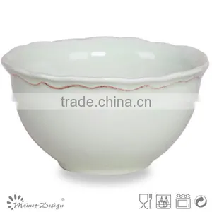French Countryside Green Antique Emboss Ceramic Cereal Bowl thumbnail-1