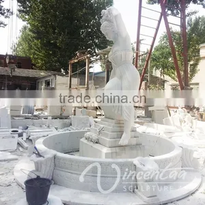 Outdoor Landscape Decoration Stone Carving Woman Pouring Water Statue thumbnail-4