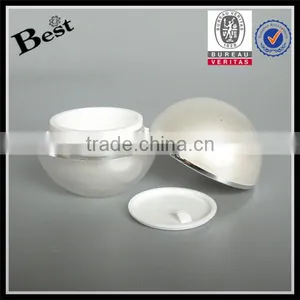 15 30 50 70g Ball Shape Round Acrylic Luxury Cosmetics Jar Pearl White Acrylic Jar thumbnail-2