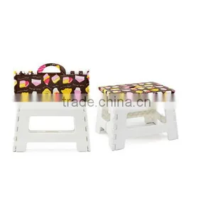 Good Price More Types Water Transfer Printing Plastic Folding Stool Domestic and Outdoor thumbnail-1