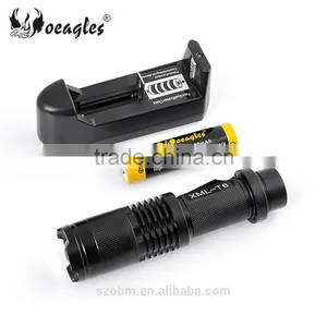 Oeagles White Light T6 Zoomable Mini LED Flashlight Torch Kit thumbnail-2