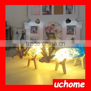 UCHOME Creative Fancy Night Light Mini Glass Deer Night Light Glass Animal Shaped Night Lights thumbnail-5