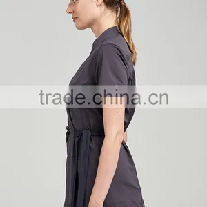 Wholesale Online Lady Custom OEM Fashion New Design Clothing Factory Thai Wrap Model Tunic Blouses Shirt Tops Woman Spa Uniform thumbnail-4
