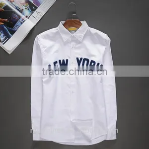 100% Cotton Applique Men's Shirt ,long Sleeve Shirt,Emboridery Patch Cut Shirt thumbnail-3