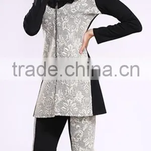 2014 New Arrival Women Hit Color Stitching Zipper Suit Designer Blazers thumbnail-3