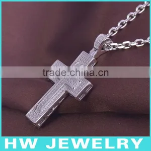 HWMCP1291 Micro Pave Setting Cross Pendant Camera thumbnail-1