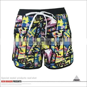 New Style 100% Polyester Custom Logo Swim Shorts Men thumbnail-2
