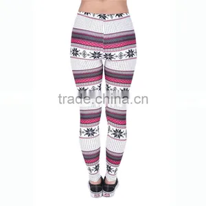 New Arrival Sublimated Polyster Spandex Striped Legging Customized Design Yoga Pants Wholesale thumbnail-2