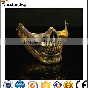 2017 New Popular Horror Halloween PVC Skeleton Skull Half Face Mask thumbnail-1