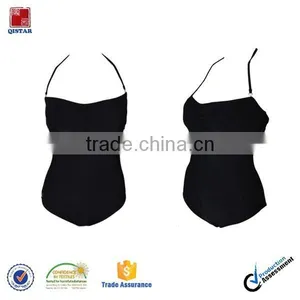 Simple Design Black One Piece Swimsuit Bating Suit thumbnail-1