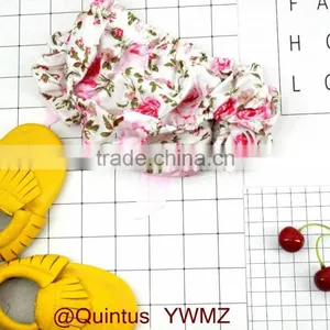 Ruffle Shorts for Baby Girl Pink Flowers Bloomer Newborn Baby Clothes China Supplier thumbnail-2