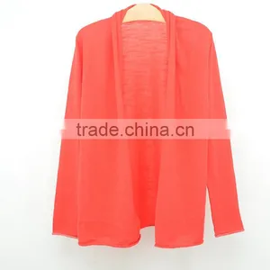 Plain Kids no Button Knit Cardigan Girls Sweater Design thumbnail-1