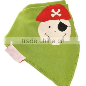 China Printing Cotton Custom Absorbent Dribbler Bandana Baby Bibs Wholesale thumbnail-4