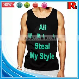 China Cheap Sports Bodybuilding Screen Printed Wholesale Tanktop Gym Men thumbnail-5
