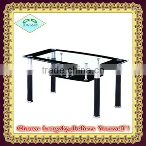 High Quality Modern Beautiful Tempered Glass Dining Tables thumbnail-1