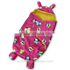 OEM Factory or Stocked Designs Fleece Swaddle Baby Blanket thumbnail-2