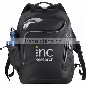 Summit TSA 15" Computer Backpack - Front Zippered Pocket With Deluxe Organization and Comes With Your Logo. thumbnail-2