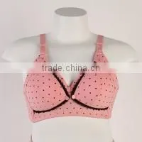 New Fashion Printed Dot 3/4 Cup Cotton Women Nursing Bra thumbnail-1