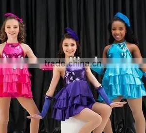 2014 Girls Competition Dance Wear Tutu Dress Costume Kids&teen -princess Girls Dress Costume-shiny Country Girl Ballet Dance thumbnail-1