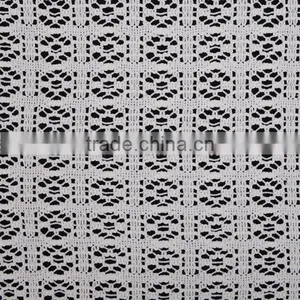 Soft White Cotton Tricot Lace Fabric thumbnail-1