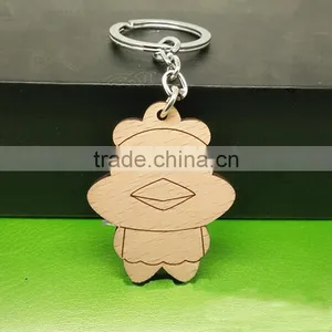 Cute Chicken Animal Widget Wood Keychain Wholesale Wood Craft thumbnail-1
