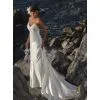 Spaghetti Strap Light Satin Bridal Wedding Gown thumbnail-1