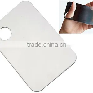 Mixing Palette With Hole Make Up Mixing Palette Stainless Steel Beauty Tools thumbnail-1