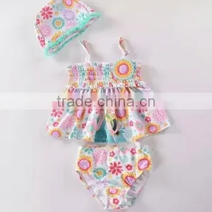 One Piece Child Litter Kids Elsa Girls Swimwear Bikini Kids Swimsuit For Girls Shoulder Bathing Suit Baby Infant Swimwear thumbnail-5