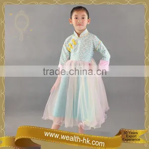 Chinese Dolls Style Girls Fancy Party Dress thumbnail-2