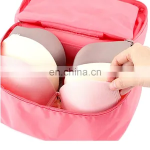Pink Color Nylon Waterproof Travel Underpants Storage Bag thumbnail-1