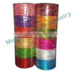 Bollywood Style Metal Bangle - Wholesale Party Wear Metal Bangle - Fancy Metal Bangle Churi Set - Bridal Ethnic Bangle thumbnail-1
