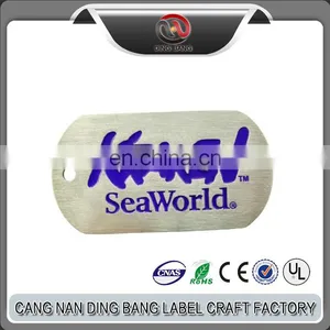Professional OEM Items Cheap High Polished And Brushed Custom Round Rectangle Metal Unique Militray Engraved Pet Tag thumbnail-1
