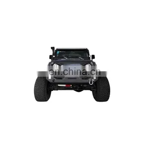 J282 Lantsun Matte Black Front Gladiator Grille Vader Grill w/ Mesh Inserts for 1997-2006 J Eep Wrangler TJ thumbnail-6