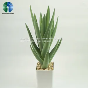 China Wholesale Fake Plastic Aloe Artificial Aloe With Pot thumbnail-1