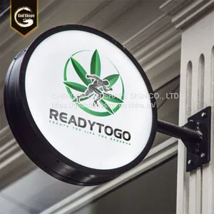 Durable Use Acrylic Round Shape Light Box Signage Round Outdoor Led Light Box Sign thumbnail-2