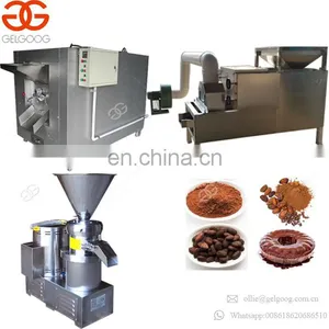 High Quality Good Feedback Almonds Roasting Machine Cocoa Butter Powder Making Machine Cocoa Bean Butter Processing Line thumbnail-1