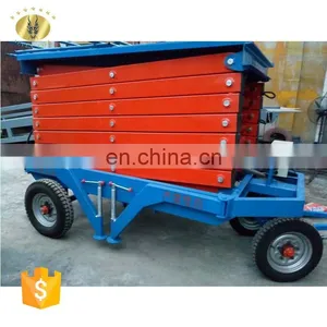 7LSJY Shandong SevenLift Pneumatic Tire Mobile Scissor Lift Table thumbnail-1
